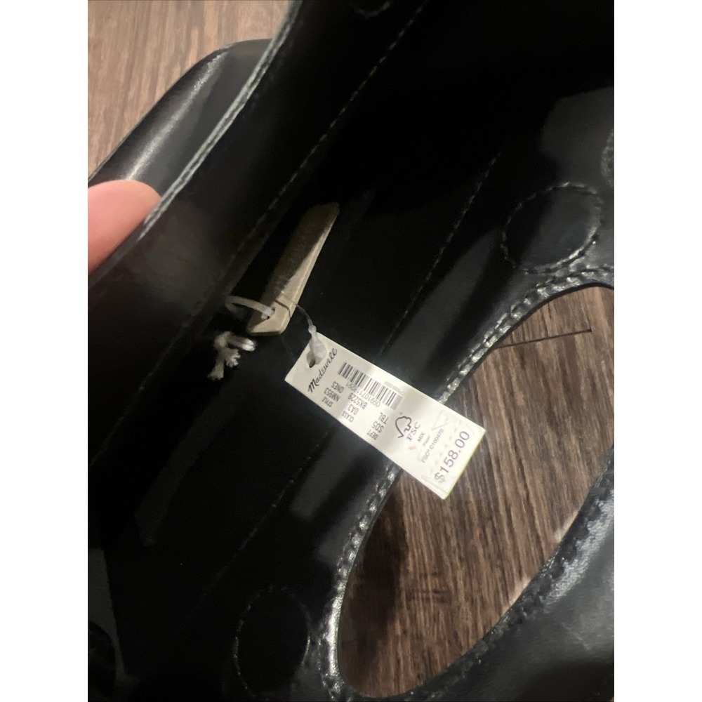 Madewell Leather Top Handle Toggle Crossbody Bag In Black - Picture 9 of 9